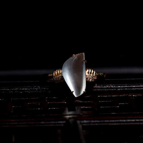 金镶钻冰种随形翡翠戒指-翡翠-冰种-A15A016L23041