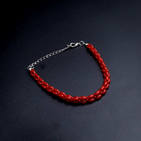 沙丁红珊瑚米珠手链--红珊瑚-沙丁-B101516K09015