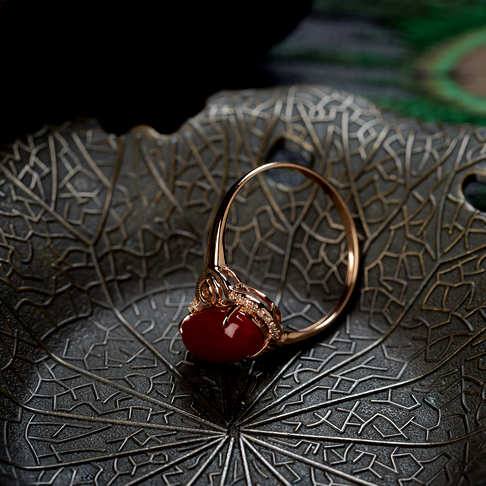 阿卡牛血红珊瑚戒指--红珊瑚-阿卡-B101519F30004