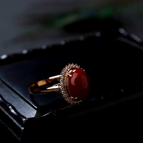 阿卡牛血红珊瑚戒指--红珊瑚-阿卡-B107720A08001