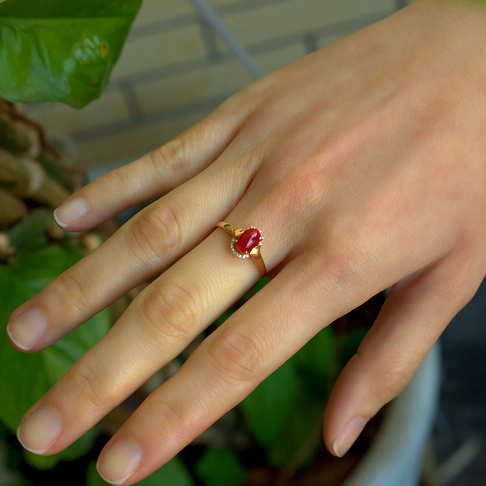 阿卡牛血红珊瑚戒指--红珊瑚-阿卡-B107720B22003