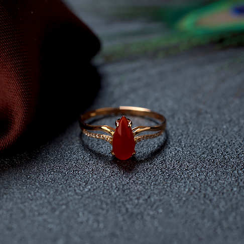 阿卡牛血红珊瑚戒指--红珊瑚-阿卡-B107720B22006