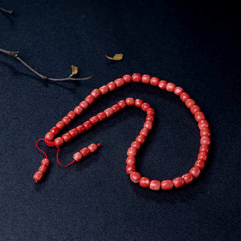MOMO橘红珊瑚桶珠项链--红珊瑚-MOMO-B107917F29008