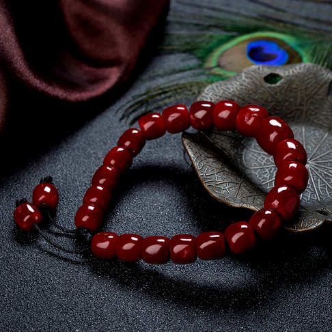 阿卡牛血红珊瑚桶珠单圈手串--红珊瑚-阿卡-B10BJ19D30003