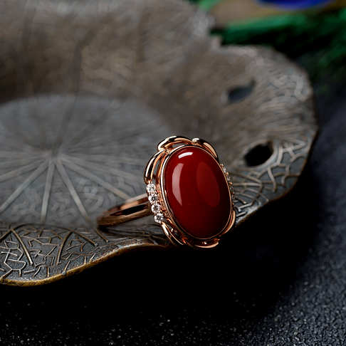 阿卡牛血红珊瑚戒指--红珊瑚-阿卡-B10DX19I05004