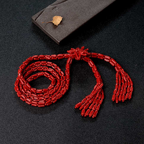 沙丁正红珊瑚毛衣链--红珊瑚-沙丁-B10F517E11002