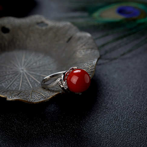 阿卡牛血红珊瑚戒指--红珊瑚-阿卡-B10J819A09006