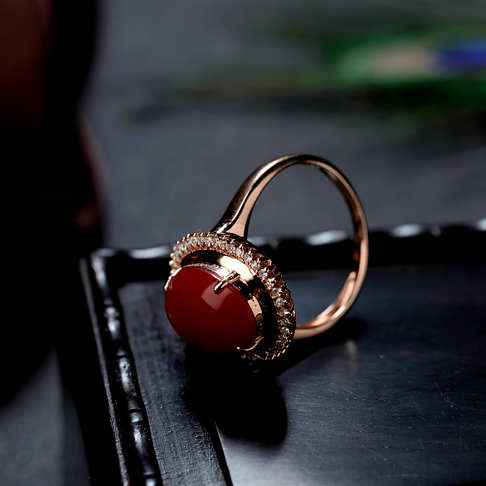 阿卡牛血红珊瑚戒指--红珊瑚-阿卡-B10J819K02006