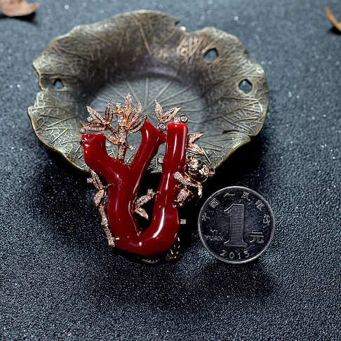 阿卡牛血红珊瑚吊坠--红珊瑚-阿卡-B10L817K23001