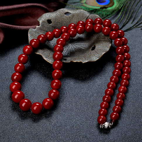 沙丁牛血红珊瑚塔链--红珊瑚-沙丁-B10L819E17003