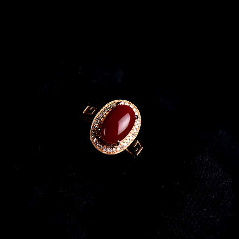阿卡牛血红珊瑚戒指--红珊瑚-阿卡-D10ER21B20003