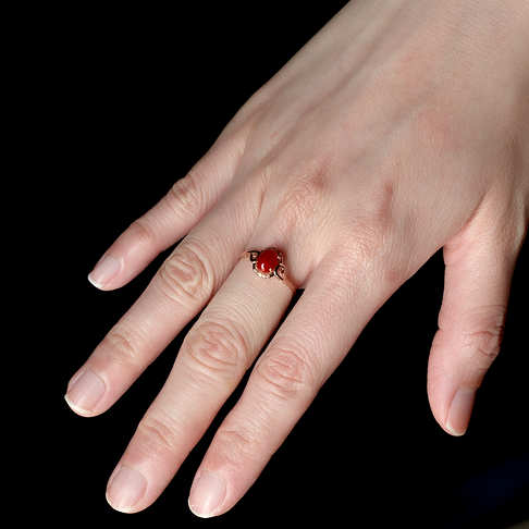 阿卡牛血红珊瑚戒指--红珊瑚-阿卡-F107721C15004