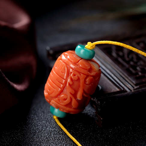 MOMO珊瑚吉祥如意桶珠--红珊瑚-MOMO-F10GO20J21012