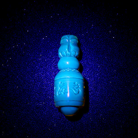 墨西哥蓝珀金刚杵吊坠--琥珀-蓝珀-F01CR21I18005