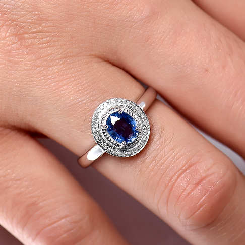 白金镶钻蓝宝石戒指--蓝宝石-A250216I12025