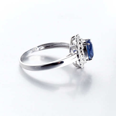 金镶钻蓝宝石戒指--蓝宝石-B250416G21001