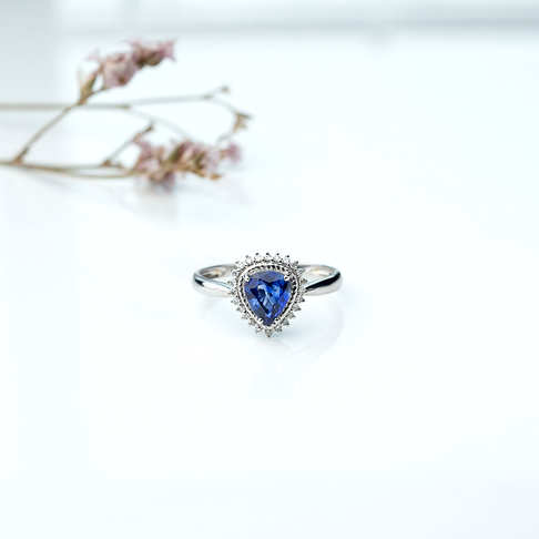 深蓝色蓝宝石戒指--蓝宝石-B252017K30006