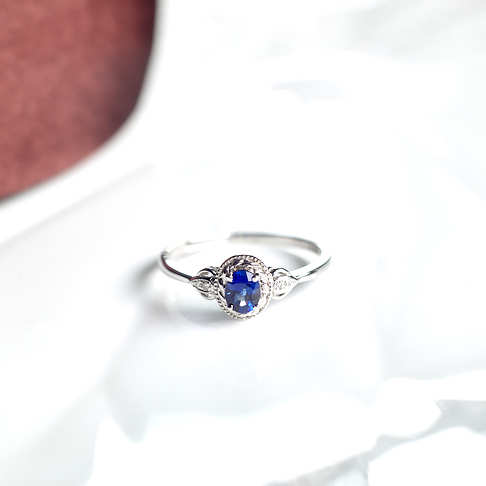 深蓝色蓝宝石戒指--蓝宝石-F25CM21L21010