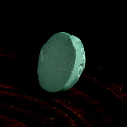 绿松石貔貅戒面--绿松石-A229716K16038