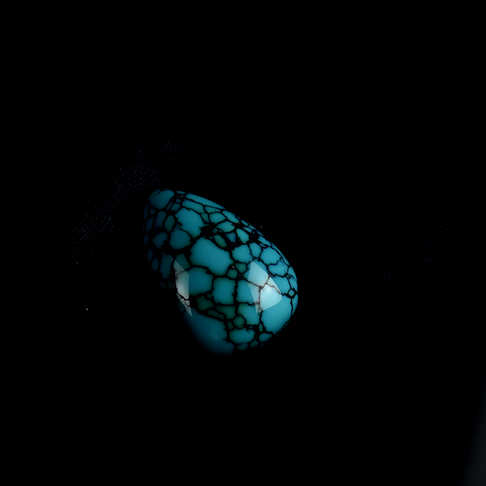 高瓷蓝色乌兰花水滴吊坠--绿松石-D22P320G28001