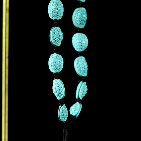 中高瓷蓝色绿松石富甲天下手串--绿松石-D22S019K23001