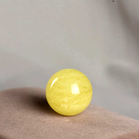 25.5mm柠檬黄蜜蜡圆珠配件-蜜蜡-D01CG19E18007