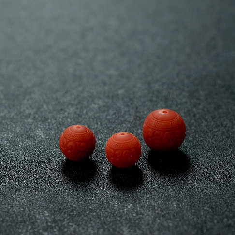 柿子红南红回纹珠套装-南红玛瑙-保山南红-B021916L23020