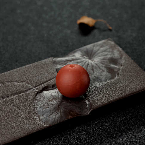 21.5mm柿子红南红圆珠-南红玛瑙-保山南红-B021917D14001