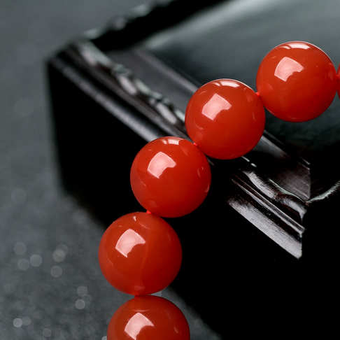 11.5mm樱桃红南红单圈手串-南红玛瑙-四川南红-B02A918A02002