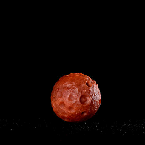 21mm柿子红南红火星配件-南红玛瑙-保山南红-D02S019D17001