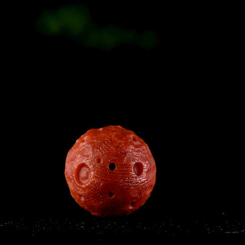 21mm柿子红南红火星配件-南红玛瑙-保山南红-D02S019D17001