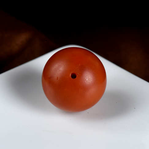 18.5mm柿子红南红圆珠-南红玛瑙-保山南红-D02S020H06002