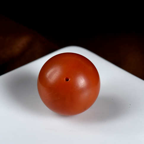 18.5mm柿子红南红圆珠-南红玛瑙-保山南红-D02S020H06002