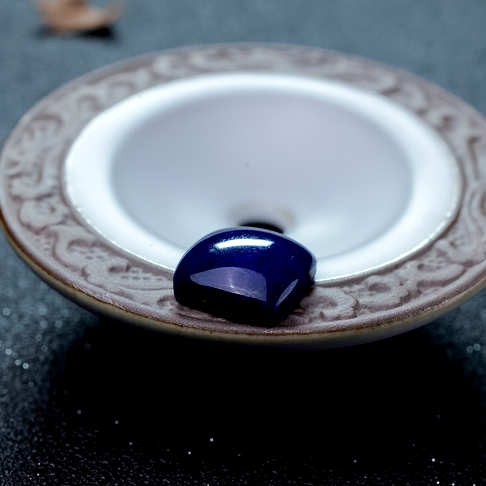 紫蓝色青金石方形戒面--青金石-B03M017K18011