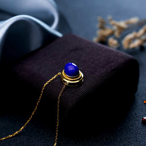 紫蓝色青金石项链--青金石-B03M019B17003