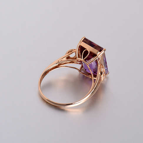 金镶钻紫黄晶戒指--水晶-A040416H12018