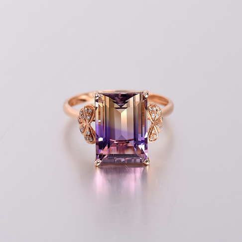 金镶钻紫黄水晶戒指--水晶-A040416H24048