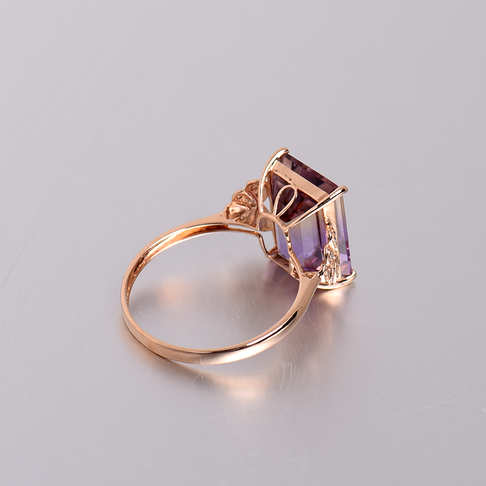 金镶钻紫黄水晶戒指--水晶-A040416H24048