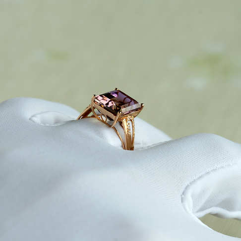 金镶钻紫黄水晶戒指--水晶-A040416H24057