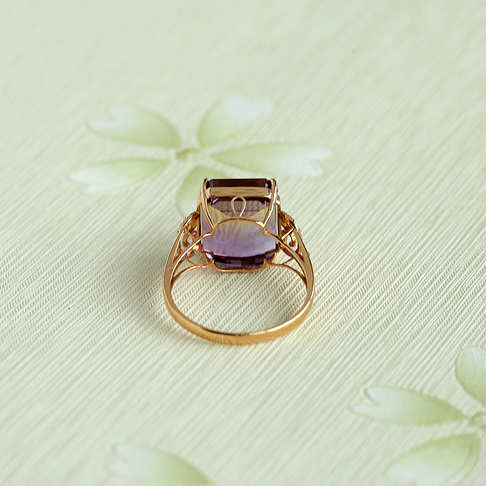 金镶钻紫黄水晶戒指--水晶-A040416H24070