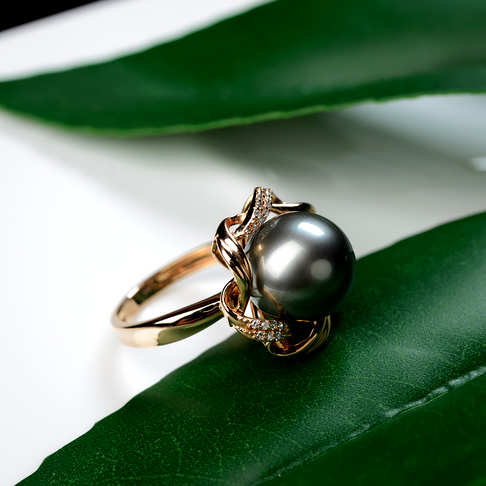 海水黑色珍珠戒指--珍珠-海水珠-B38A919E20004
