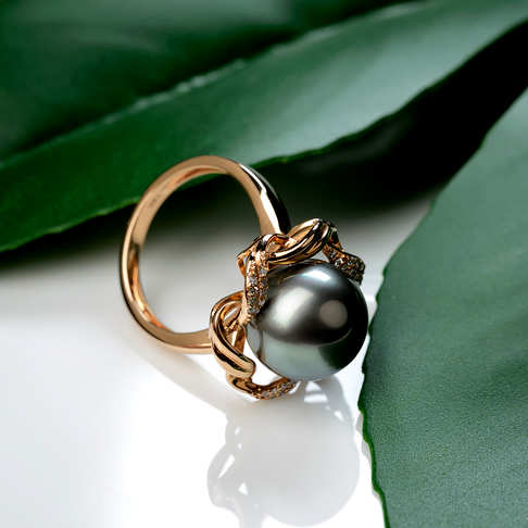 海水黑色珍珠戒指--珍珠-海水珠-B38A919E20004