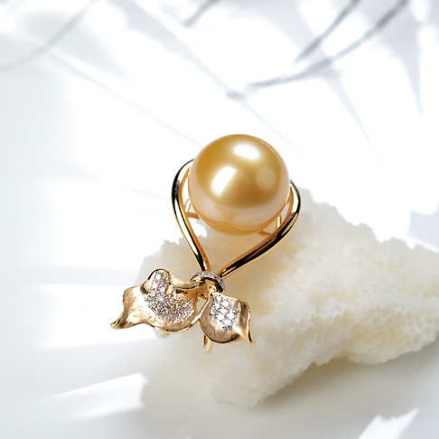 海水金色珍珠吊坠--珍珠-海水珠-B38A919H01007