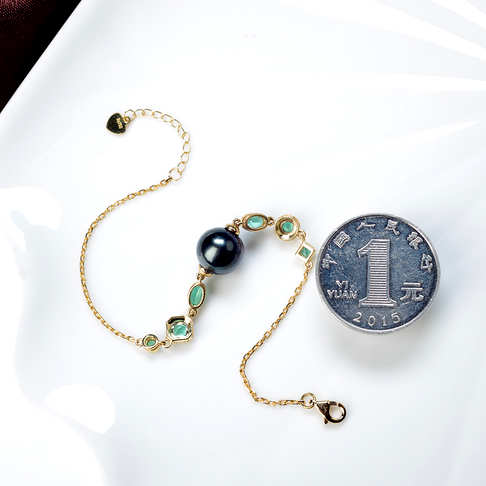 海水黑色珍珠手链--珍珠-海水珠-B38AT19H15008
