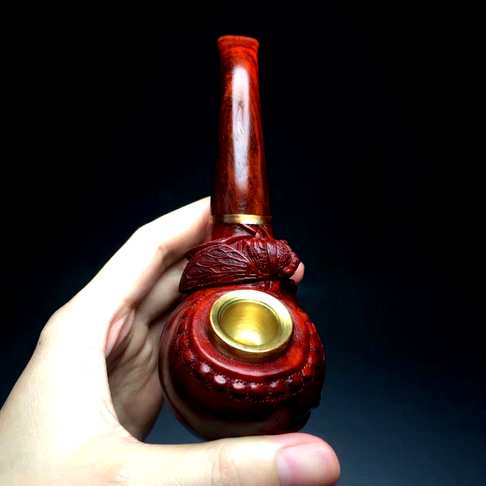 绝对好东西知足常乐烟斗印度小叶紫檀_142mm×45mm×48m