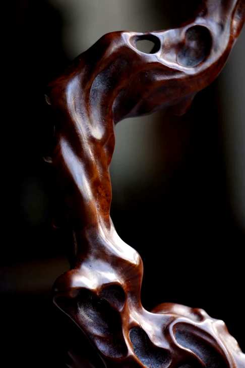 黃楊木雕太湖石·有型有色9×7×31cm
